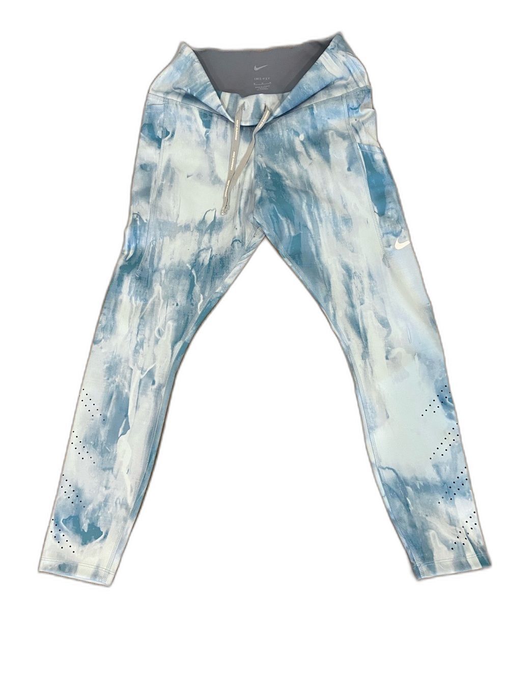 Nike Light Blue Tie-Dye womens' Performance Leggings Jogging Athletic